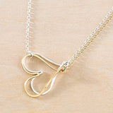 Freshie & Zero - Coupled Hearts 18" Necklace (Gold-filled and Sterling Silver)