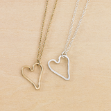 Freshie & Zero - Small Modern Heart Necklace (Sterling Silver)