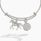 Alex & Ani Horse Rope Textured Charm Bangle