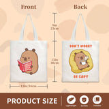 Capybara Canvas Tote Bag One Bag Two Designs