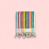 Stripe Bubble Handloomed Turkish Hand Towels 17x38" Bohemian