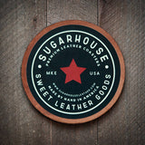Texas State Silhouette Leather Coaster