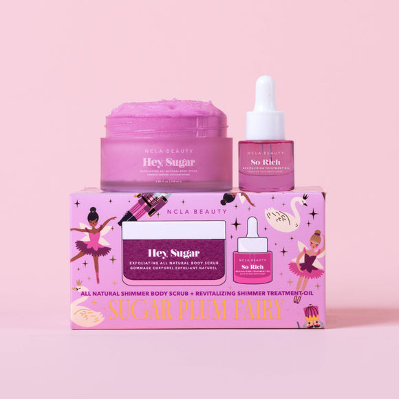 Sugar Plum Body Scrub + Treatment Oil Holiday Gift Set