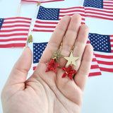 Starry Earrings - 4th of July Patriotic (Color Options Available)