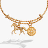 Alex & Ani Horse Rope Textured Charm Bangle