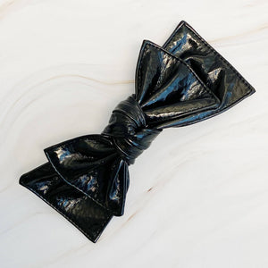 Patent Double Bow Hair Clip (Color Options Available)