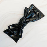 Patent Double Bow Hair Clip (Color Options Available)