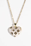 Mother of Pearl Heart with Crystals