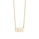 18K Gold PVD Stainless Steel Angel Number Necklace