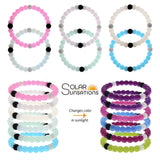 Solar Reactive Silicone Bubble Bracelets - 6 Pack