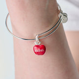 Alex & Ani Teacher 'Grow, Inspire, Love' Apple Charm Bangle