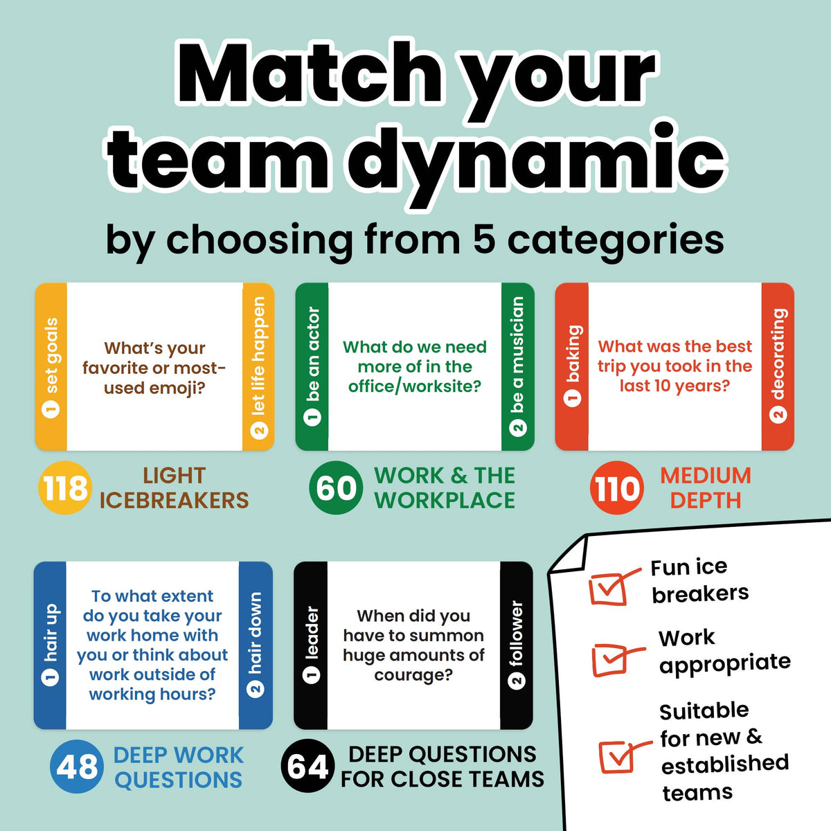Conversation Cards for Coworkers - 400 Team Questions – Shine On Sis