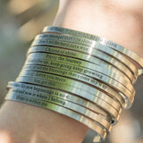 18K Gold PVD "Choose to Shine" Engraved Bangle Bracelet