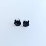 Cat Studs - Black // Fall Earrings, Halloween