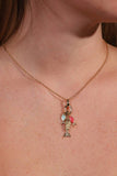 Red Fish Blue Fish Charm Necklace