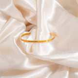 18K Gold PVD "Choose to Shine" Engraved Bangle Bracelet