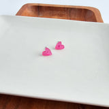 Hand Drawn Heart Studs (Options Available)