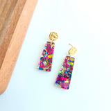 Mia Mini Earrings - Pink Sparkle