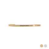 18K Gold PVD "Choose to Shine" Engraved Bangle Bracelet