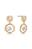 Ettika Organic Shape Crystal Earrings