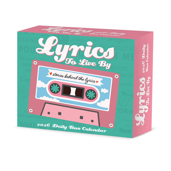 Lyrics to Live By 2026 Box Calendar, Daily Desktop