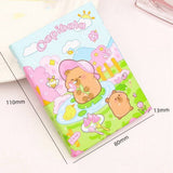 Capybara Mini Blank Notebook Journal Blank Note Stationery