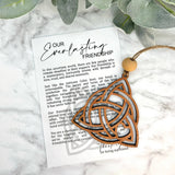 Celtic Knot Friendship Story Card Ornament / Car Charm