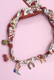 SCARF CHARM NECKLACE-BOOT CHERRY HORSESHOE HAT