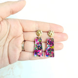 Mia Mini Earrings - Pink Sparkle