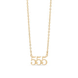 18K Gold PVD Stainless Steel Angel Number Necklace