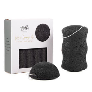 Konjac Exfoliating Sponge Set - Charcoal