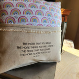 Seuss, Reading and Tablet Pillow, rainbow