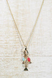 Red Fish Blue Fish Charm Necklace