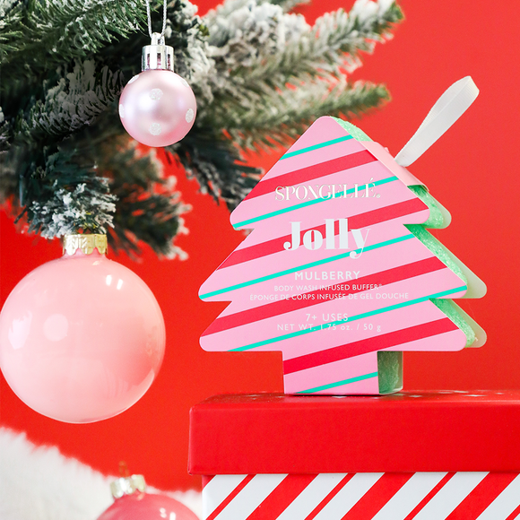 Spongelle (Options Available) Holiday Tree Buffer - Stocking Stuffer