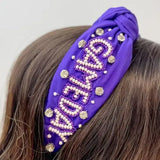 Purple Game Day Embellished Headband