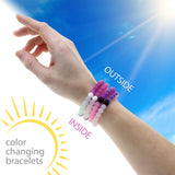 Solar Reactive Silicone Bubble Bracelets - 6 Pack