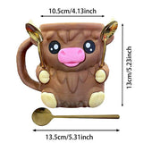 PintCuddler Cartoon Cow Ice Cream Pint Holder Kit (Includes 2 Spoons & Cookie Tray)