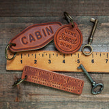 Pocket Ruler Leather Keychain