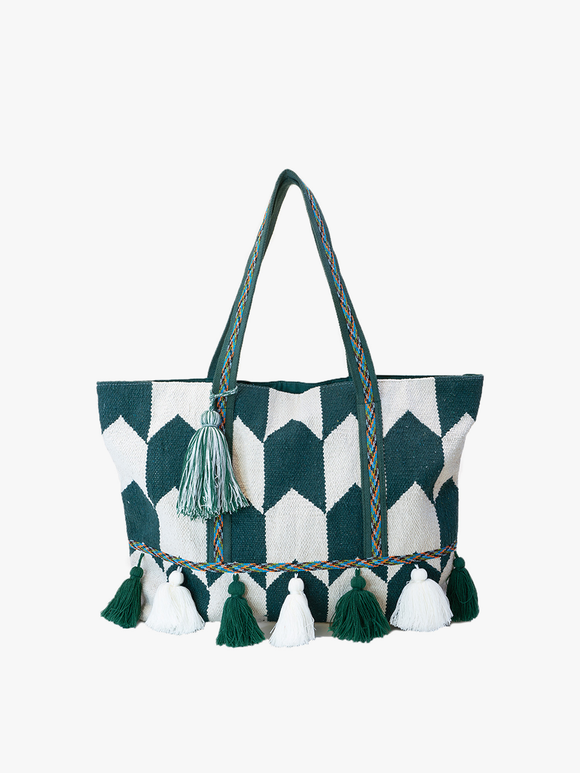 Ada Cotton Tote w/ Tassels (Options Available)