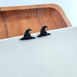 Witch Hat Studs - Black // Halloween Earrings