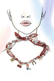 SCARF CHARM NECKLACE-BOOT CHERRY HORSESHOE HAT
