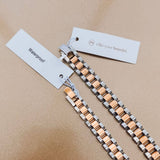 Mixed Metals Watch Band Bracelet - WATERPROOF