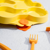 Baby Truck Suction Plate and Training Utensils: Yellow Truck Plate