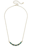 Hallie Beaded Crescent Necklace