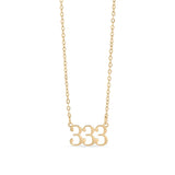18K Gold PVD Stainless Steel Angel Number Necklace