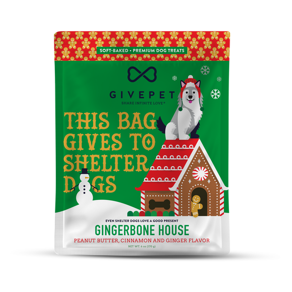 GivePet Gingerbone House Holiday Dog Treats