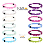 Solar Reactive Silicone Bubble Bracelets - 6 Pack