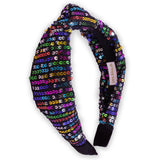 Kids Knot Headband - Rainbow Sequin Knotted Hair Accessories