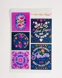 Textured Calming Sticker Sheet | Positive Calm Strips