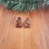 Gingerbread Studs - Brown Shimmer // Christmas, Holiday, Jewelry, Earrings